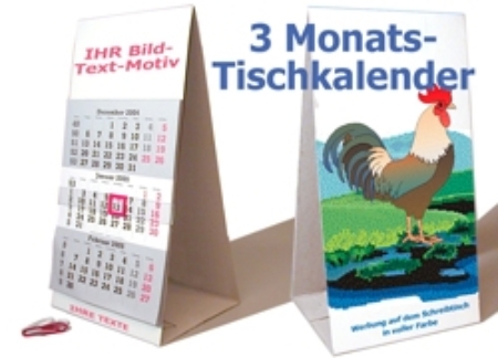 Werbeartikel 3-Monats-Tischkalender