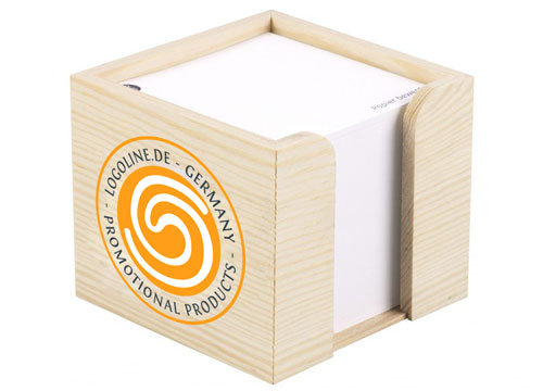 Werbeartikel Zettelboxen aus Holz
