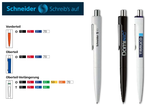 Werbeartikel Schneider K1 Kugelschreiber, mit der Qualitätsmine