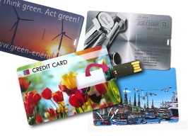 Werbeartikel  USB Card mit CMYK-Direktdruck