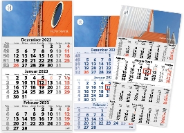 Werbeartikel  3-Monats-Wandkalender Trinus, 29,6 x 55,5 cm