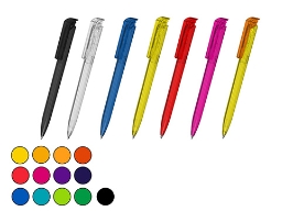 Werbeartikel  Trias-Kugelschreiber, Kunststoff transparent