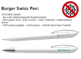Werbeartikel  Beolino clinic - antimikrobieller Kugelschreiber